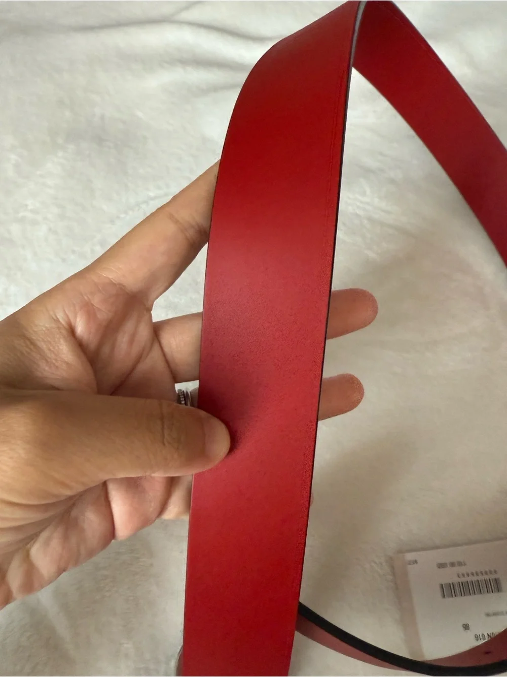 Gucci Double G Red Leather Belt 95